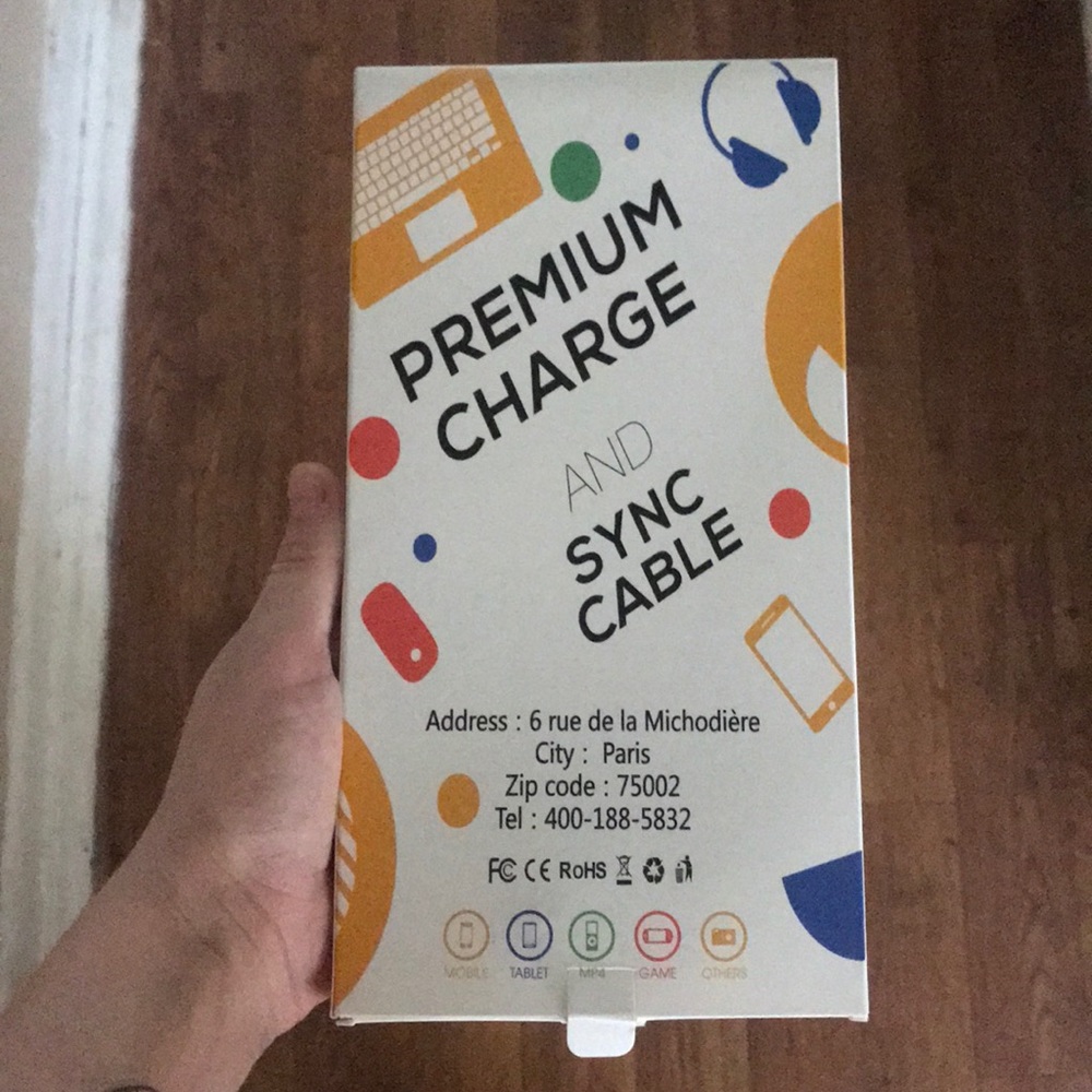 Premium charge and sync cable